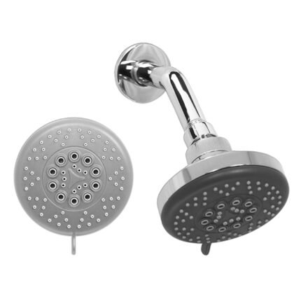 FIDELIS FSS-51603 4inch Round Shower Rose (ABS Grey Face Chrome Back)